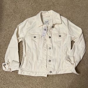 Abercrombie & Fitch Cream Jean Jacket